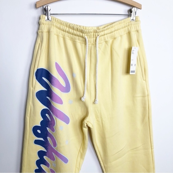 Urban Outfitters yellow graphic, drawstring, sweatpants - Picture 3 of 9
